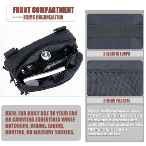 CLTAC Tactical Chest Rig Bag Concealed Carry CCW Pack Molle Pouch IFAK EMT Medical Organizer for Outdoor Hunting Shooting Hiking with Quick Release Harness