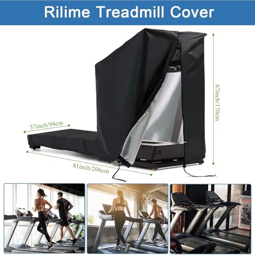 AHTCPO Treadmill Cover for Non-Folding Home Treadmill with Zipper and Drawstring Indoor or Outdoor Use(206 * 90 * 72cm)