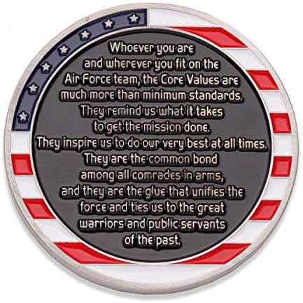 Air Force Core Values Challenge Coin - United States Air Force Challenge Coin - Amazing US Air Force Military Coin - Designed by Military Veterans!