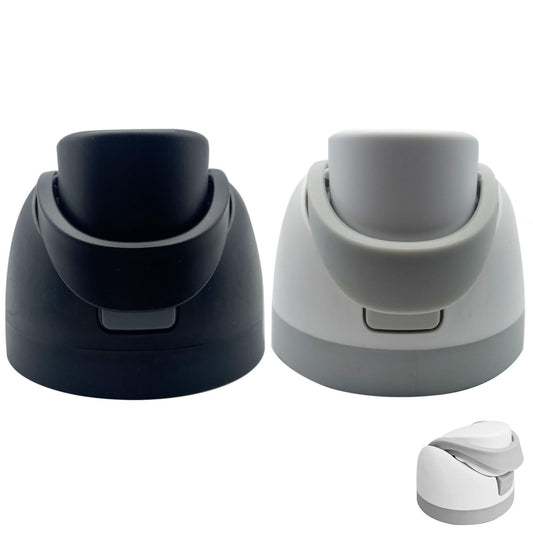 Generic Replacement Cap for Owala Freesip, One Button Water Bottle Top Lid Compatible with Owala Cup 16oz 24oz 32oz 40oz, BPA-Free Replacement Accessory for Owala Free Sip (Black+White)