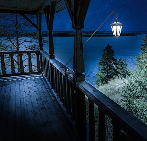 ERYTLLY Extended Reach Deck Hook Wall Pole Wall Mounted Deck Hook Extensible and Adjustable 28 inch to 43 inch Wall Bracket for Hanging Bird Feeder,Plants,Wind Chimes,Lanterns 2 Packs