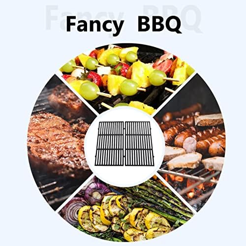 GasSaf 7638 Grill Grates for Weber Spirit 300 310 315 320 330, 17.5x12 Cast Iron Grates for Genesis 1000-3500, Genesis Gold Silver Platinum B/C, Spirit 700, Weber 900, Replace Grill Parts 7639 65906