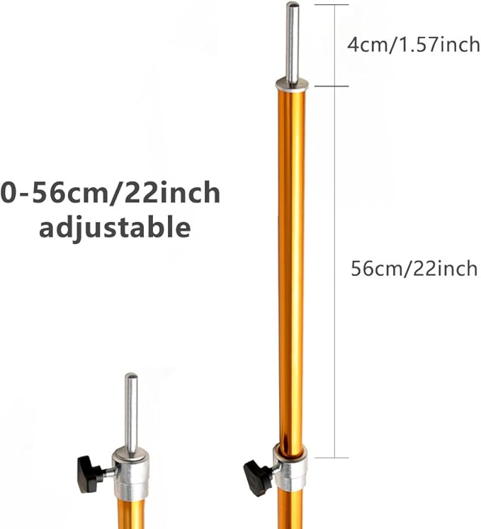 Odoland Adjustable Tarp Poles, Telescoping Aluminum Tarp and Tent Poles Set of 2, Collapsible Lightweight Poles for Camping, Backpacking, Hammocks, Sun Shade Shelters, and Awnings