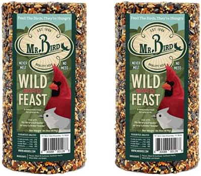 Mr. Bird Wild Bird Feast Cylinder 28 oz | Wild Bird Food for Outdoor Birds | Backyard Birdfeeding