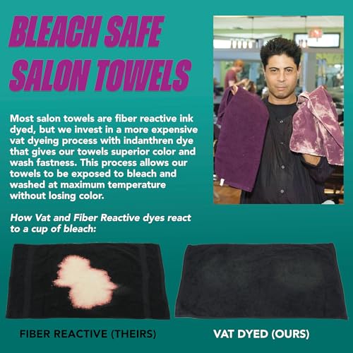 Arkwright Bleach Proof Salon Towels Bulk - Case of 180 - Highly Absorbent, 100% Cotton, Quick Dry Spa Face Towel for Hair Stylist, Barber, Pedicure, and Esthetician, 16 x 27 in, Hunter Green