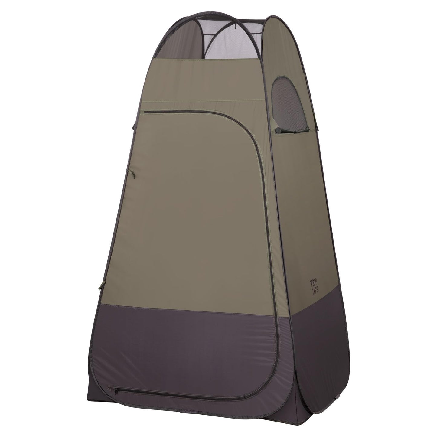 TRIPTIPS Pop Up Shower Tent with Floor Changing Tent with Mesh Window Camping Shower Tent 6.9 FT Privacy Tent for Portable Toilet Outdoor Portable Dressing Room, Removable Rain Cover/UPF 50+
