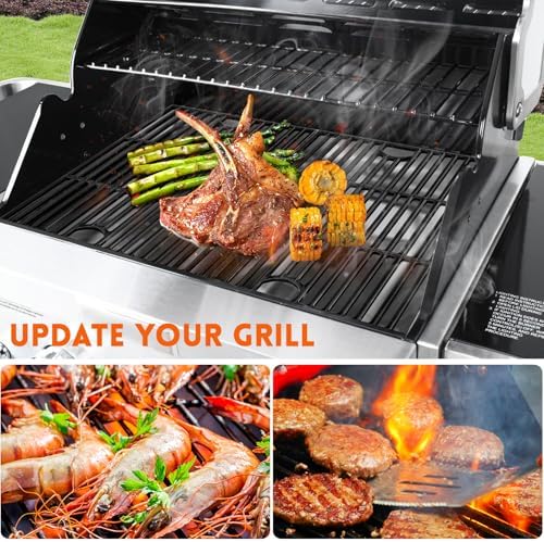 GGC 17 Inch Grill Grates Replacement for Nexgrill 4&5 Burner 720-0830H 720-0783E 720-0670A 720-888N, Kenmore 41516106210, Charbroil 463241113, 2PCS Cast Iron Cooking Grates(17" x 13 1/4" Each)