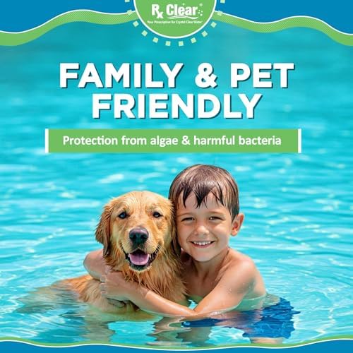 Rx Clear 50 lbs Granular Pool Chlorine | Use As Bactericide, Algaecide, & Disinfectant in Swimming Pools, Hot Tubs, & Spas | Stabilized, Fast Dissolving & UV Protected