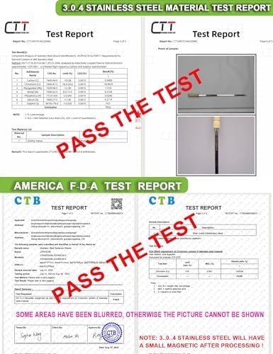 21.5 inch Long Flat Skewers for Kabobs (12 PCS),0.4" Wide 304 Stainless Steel Barbecue Kebab Skewers for Grilling with Wood Handle,Durable for BBQ Metal Kabob Skewer Sticks for Outdoor