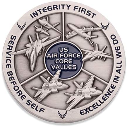 Air Force Core Values Challenge Coin - United States Air Force Challenge Coin - Amazing US Air Force Military Coin - Designed by Military Veterans!