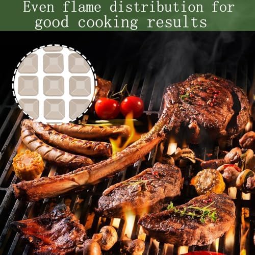 Ceramic Briquettes Replacement for Lynx L27 L30 L36 L42 L54 and Other Gas Grills, Gas Grill Briquettes Replacement for Lava Rocks, 2 x 2 inches, 50-Piece