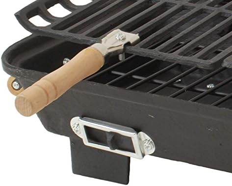 30052AMZ Kay Home Product's Cast Iron Hibachi Charcoal Grill, 10 by 18-Inch (Limited Edition)