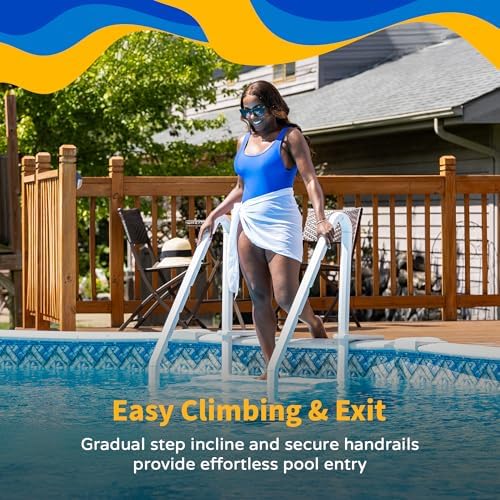 Blue Wave Easy Pool Step Above Ground Swimming Pool Step to Deck