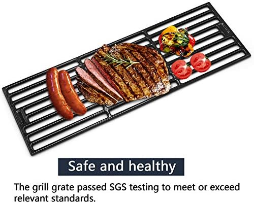 Hongso Porcelain Coated Cast Iron Grill Cooking Grates Replacement for Chargriller Models 2121, 2123, 2222, 2828, 3001, 3030, 3725, 4000, 5050, 5252, 5650,9020. Set of 3