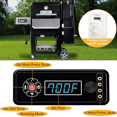 Control Panel for Masterbuilt Gravity Series 560 800 1050 Replacement Parts Power Adapter Cord Door Switch Digital Charcoal Grill Smoker Controller Board 9904190036 9904200043 9904200004 (Non-WiFi)