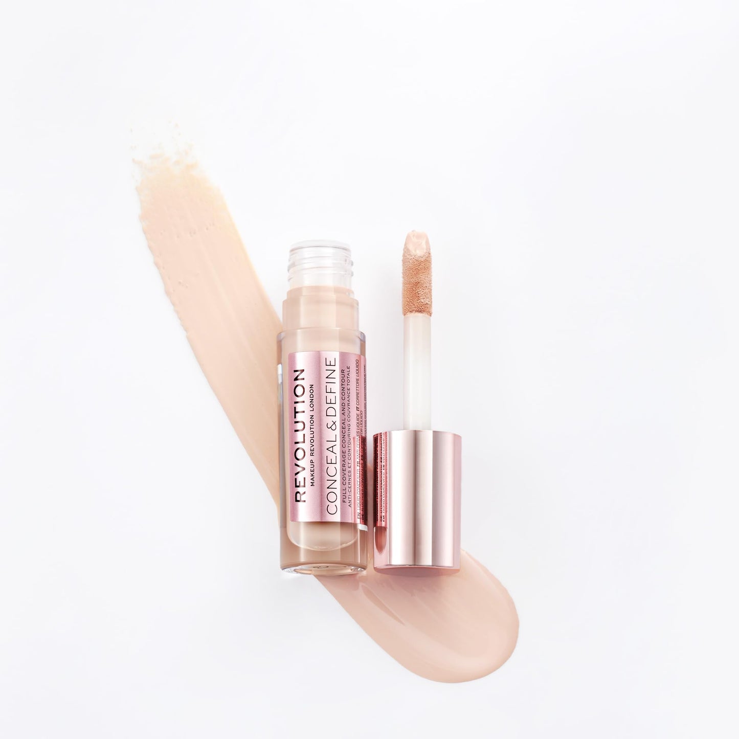 Revolution Beauty, Conceal & Define Concealer, Full Coverage & Lightweight, Long-Lasting Matte Finish, Vegan & Cruelty Free, C3 Fair to Light Skin Tones, 0.14 Oz. (Pack of 2)