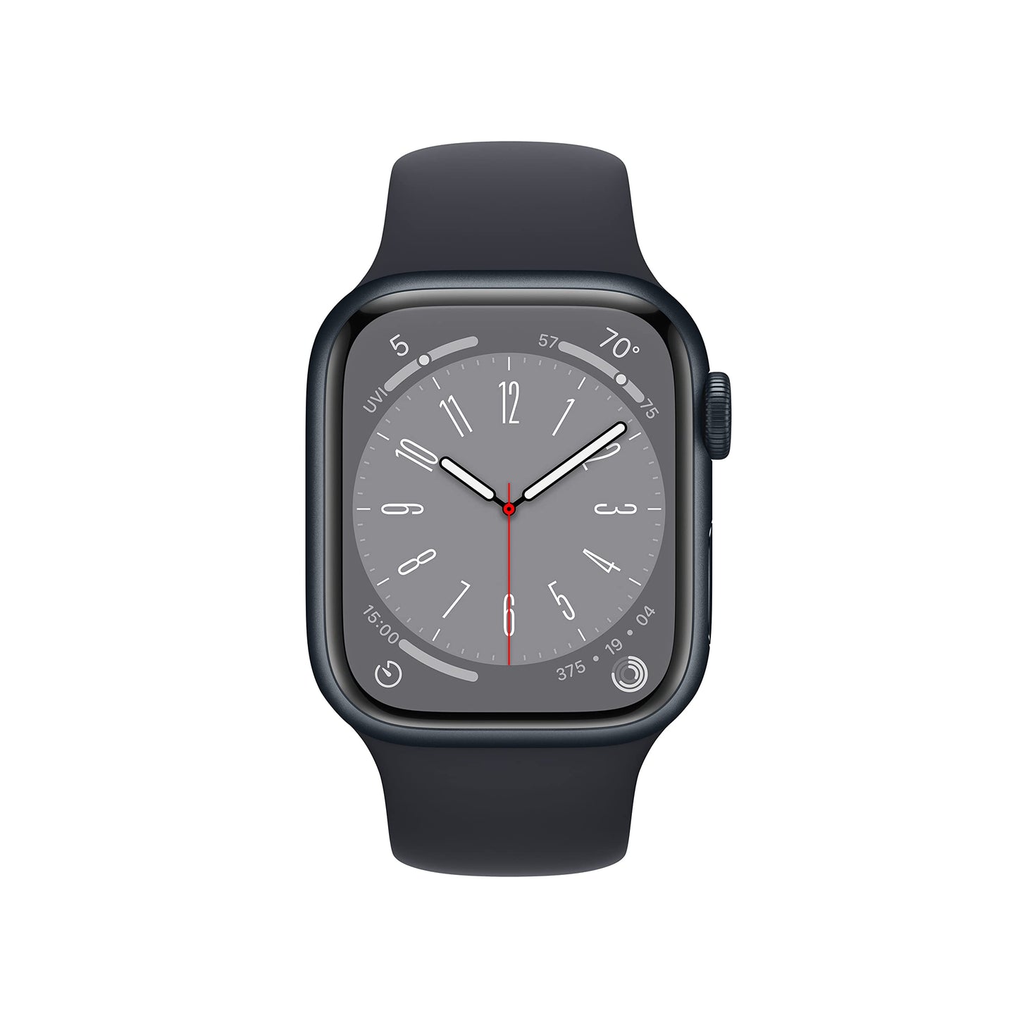 Apple Watch Series 8 [GPS + Cellular 41mm] Smart Watch w/Midnight Aluminum Case with Midnight Sport Band - S/M. Fitness Tracker, Blood Oxygen & ECG Apps, Always-On Retina Display, Water Resistant