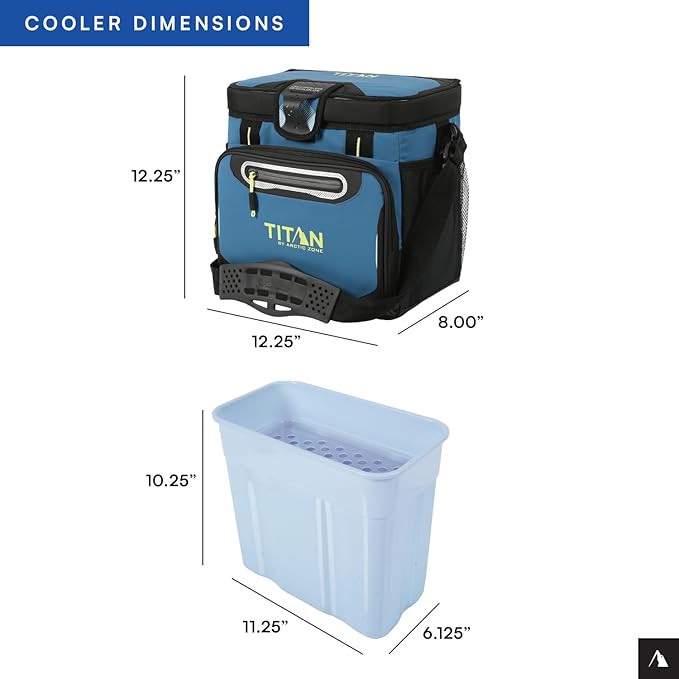 Arctic Zone Titan Deep Freeze Cooler - Zipperless Hardbody Cooler - Small & Large Capacity- Beach & Camping Cooler - Deep Freeze Insulation, HardBody Liner, and SmartShelf