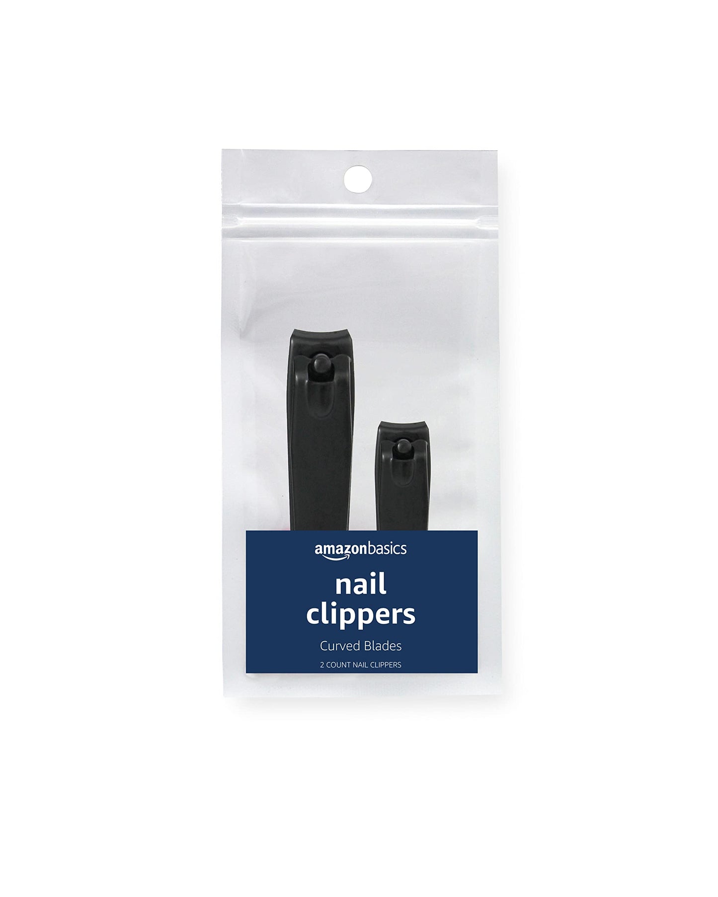 Amazon Basics Toenail Clipper and Fingernail Clipper Set, Black