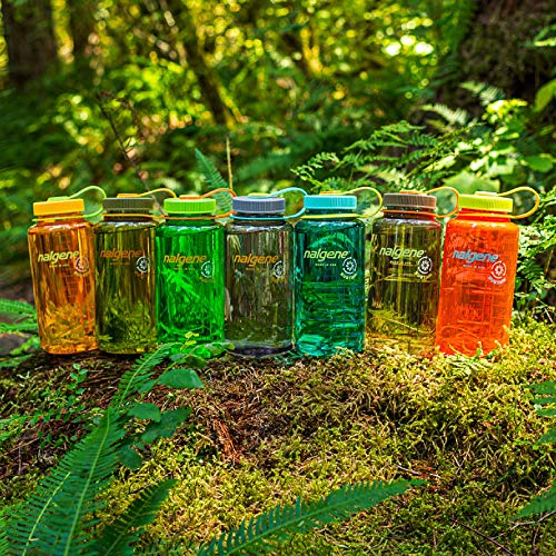 Nalgene Sustain Tritan BPA-Free Water Bottle Made with Material Derived from 50% Plastic Waste, 32 OZ, Wide Mouth,Smoke Grey