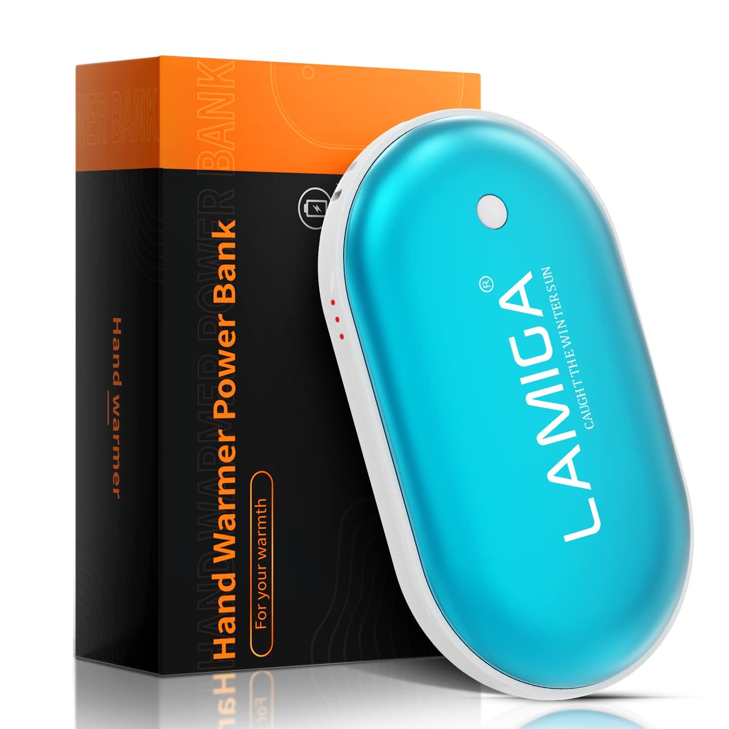 LAMIGA Hand Warmers Rechargeable,Electric Hand Warmer Reusable,5200mAh Portable Powerbank,Hot Hand Pocket Heater for Outdoor Camping and Hunting,The Best Gift for Winter.