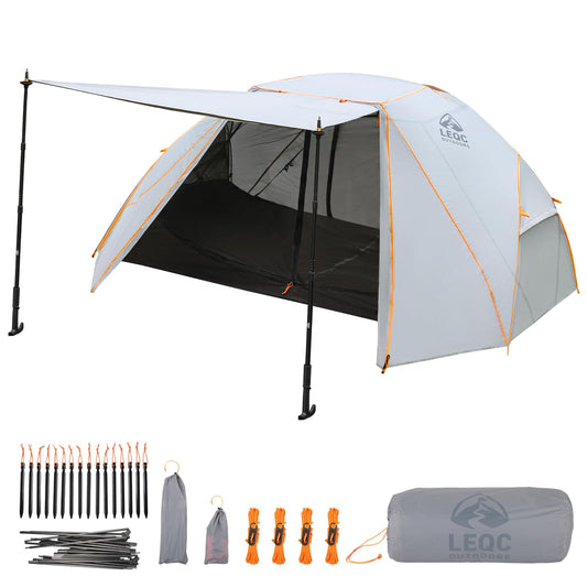 LEQC Ultralight 2 Person Backpacking Tent – Lightweight Tent Waterproof for Hiking, Trekking, Compact Camping Shelter with Aluminum Poles – Two Person Tent for Bikepacking & Camping