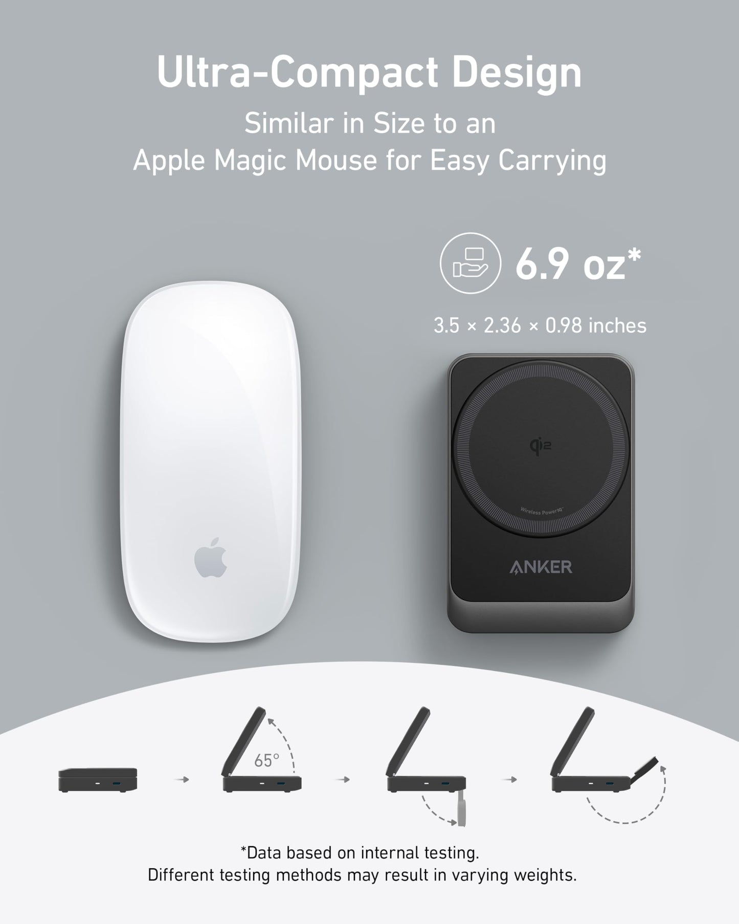 Anker MagGo 3 in 1 iPhone 16 Charging Station, MagSafe-Compatible Wireless Charger Stand, Qi2 Certified 15W Foldable Charger for iPhone 15, AirPods, Apple Watch 9 (Not a Power Bank, Adapter Included)