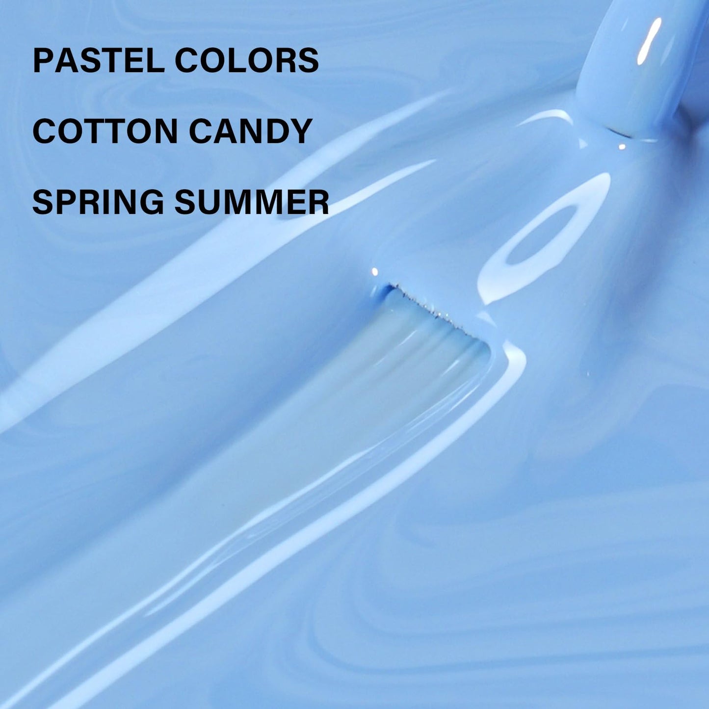 AILLSA Pastel Sky Blue Gel Nail Polish Macaron Bright Spring Summer Colors Cotton Candy Gel Polish Soak Off U V for French Nail Manicure Salon DIY Holiday Gifts 0.5 Fl Oz GB85