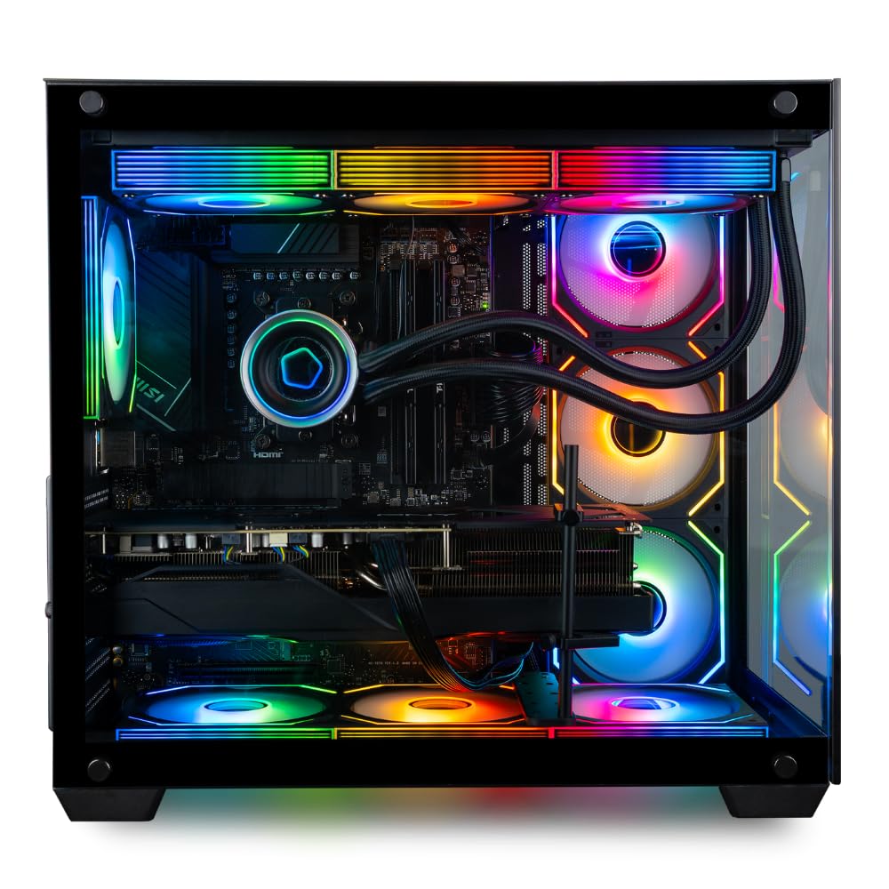 Panorama XL RTX 5090 Gaming Desktop PC - AMD Ryzen 9 9950X3D, 192GB DDR5 RAM, 4TB NVMe 990 Pro Gen4 SSD, 10TB HDD, WiFi 6E + BT, HDMI, Windows 11 Pro - Best 2025 RGB Prebuilt Tower Computer for Gamers