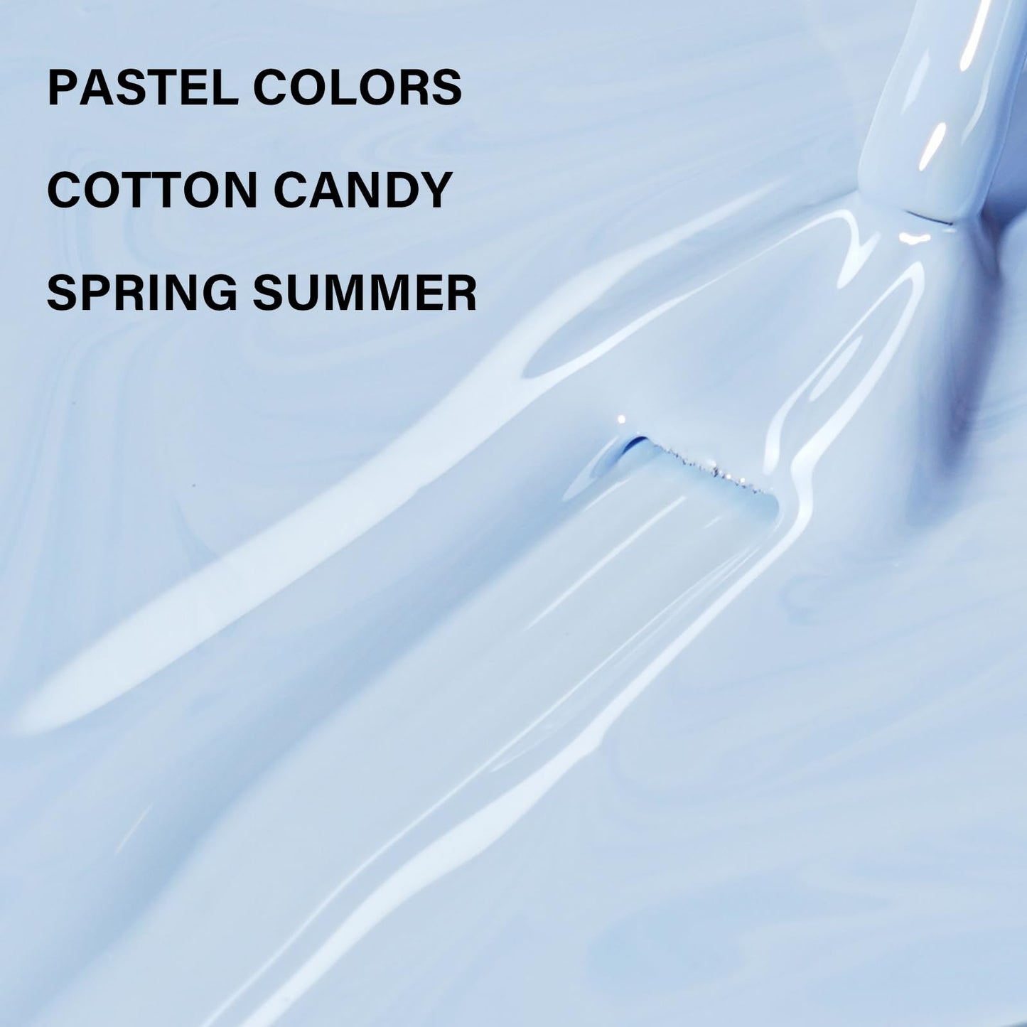 AILLSA Pastel Blue Gel Nail Polish Macaron Baby Blue Gels Polish Bright Spring Summer Colors Cotton Candy Nail Polish Gel Soak Off U V for French Manicure Salon DIY Holiday 0.5 Fl Oz GB82