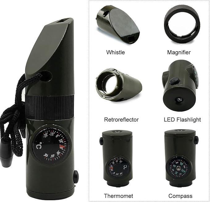 Emergency Whistle with Lanyard Safety Whistle Camping Hike Rescue Signal Survival Whistle