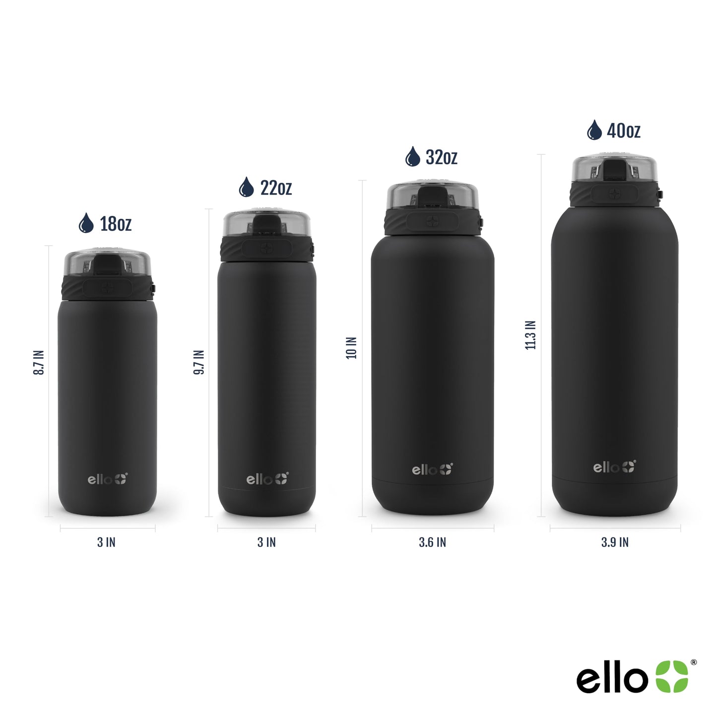 Ello Cooper 18oz Kids Stainless Steel Water Bottle Vacuum Insulated with Straw and Carry Handle, Leak Proof Locking Lid with Soft Silicone Spout, Fits Car Cupholder, Dishwasher Safe, Winter Solstice