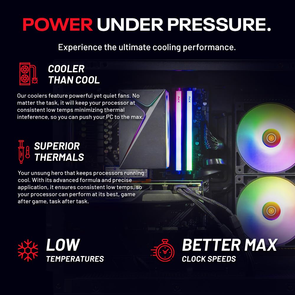 Skytech Gaming Azure 3 Desktop PC, Ryzen 7 7700 3.8 GHz (5.3GHz), NVIDIA RTX 5060, 1TB NVMe SSD, 32GB DDR5 RAM 5200 RGB, 650W Gold PSU, Wi-Fi, Win 11