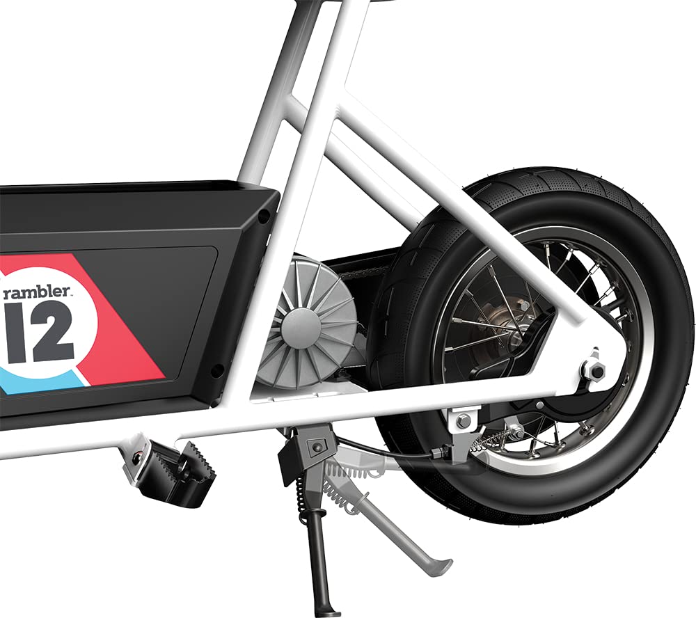 Razor Rambler 12 for Ages 13+ – 24V Electric Minibike with Retro Style, Up to 14 mph, Wide 12" Air- Filled Tires, High-Torque 250-watt Motor, Up to 40 Minutes Ride Time, for Riders up to 170 lbs