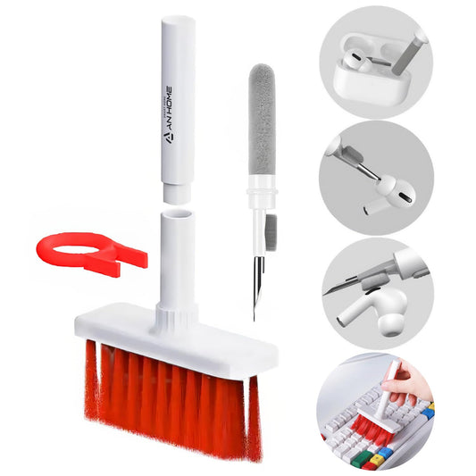 Keyboard Computer Cleaning Kit Brush with Keycaps for Keyboard Cleaner Laptop PC, 5 in 1 Cleaners Multi-Function Electronics Clean Tool Multibrush Techbrush Soft Brush for Apple Airpod AirPods Earbud