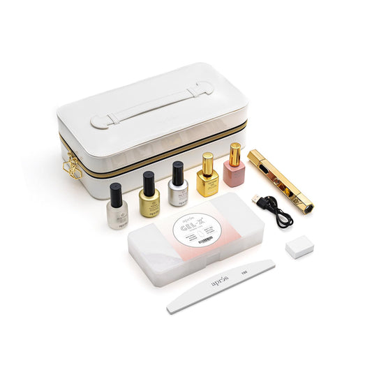 Apres Ombre Gel-X® Nail Extension Kit, 14 sizes 00-9, Premium Quality, Professional Nail Tips Starter Kit (Natural Round Medium)
