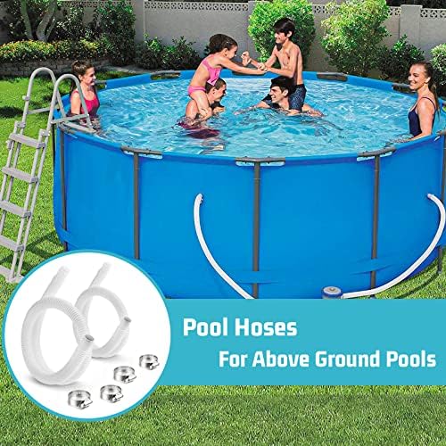 1.25" Pool Hose Replacement for Intex Filter Pump - 59" Long Pool Hose for Above Ground Pools, 1 1/4 Inch Pool Connector Hoses Compatible with Intex Pump 607 637(2 Pack)