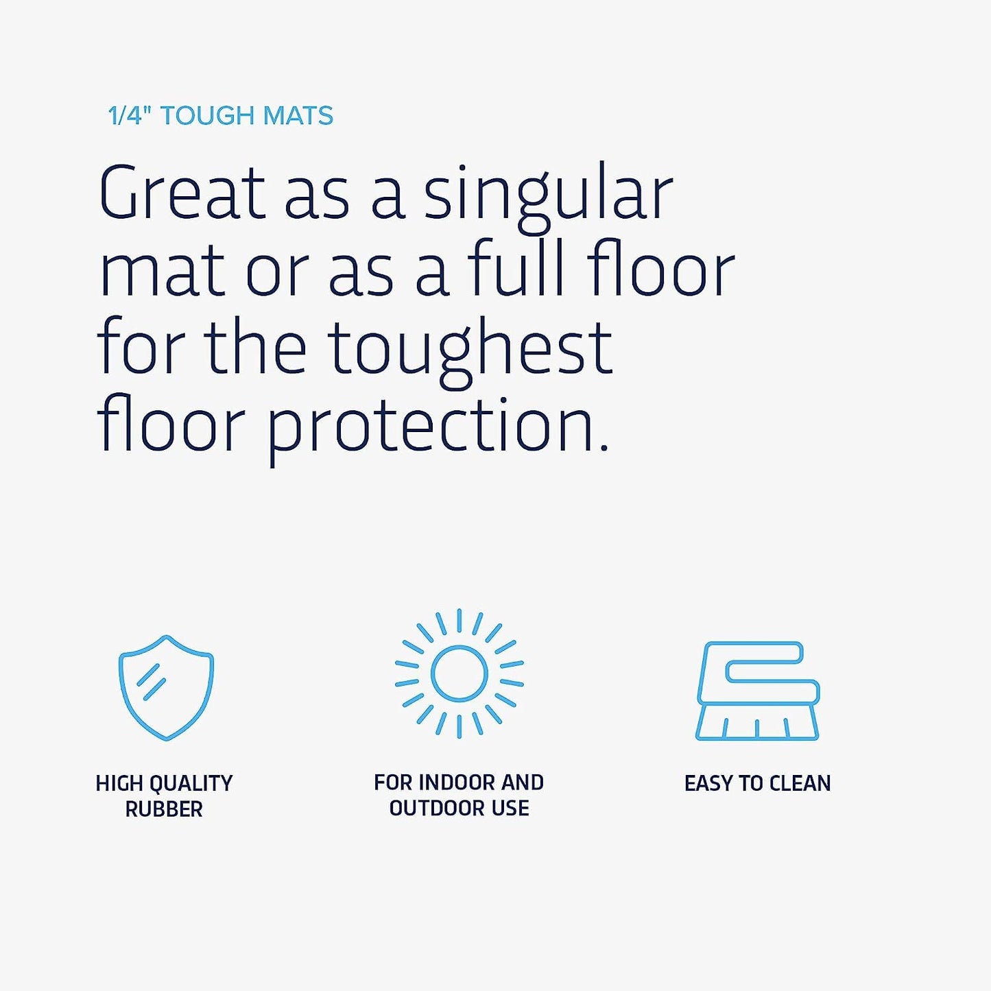 Flooring Inc 1/4" Tough Rubber Flooring Roll | Flexible Recycled Rubber Gym Floor Mats for Home Gym | Heavy Duty Rubber Mat for Home Gyms, Sheds, Horse Stall Mat or Trailer | 3'x4' | Gray