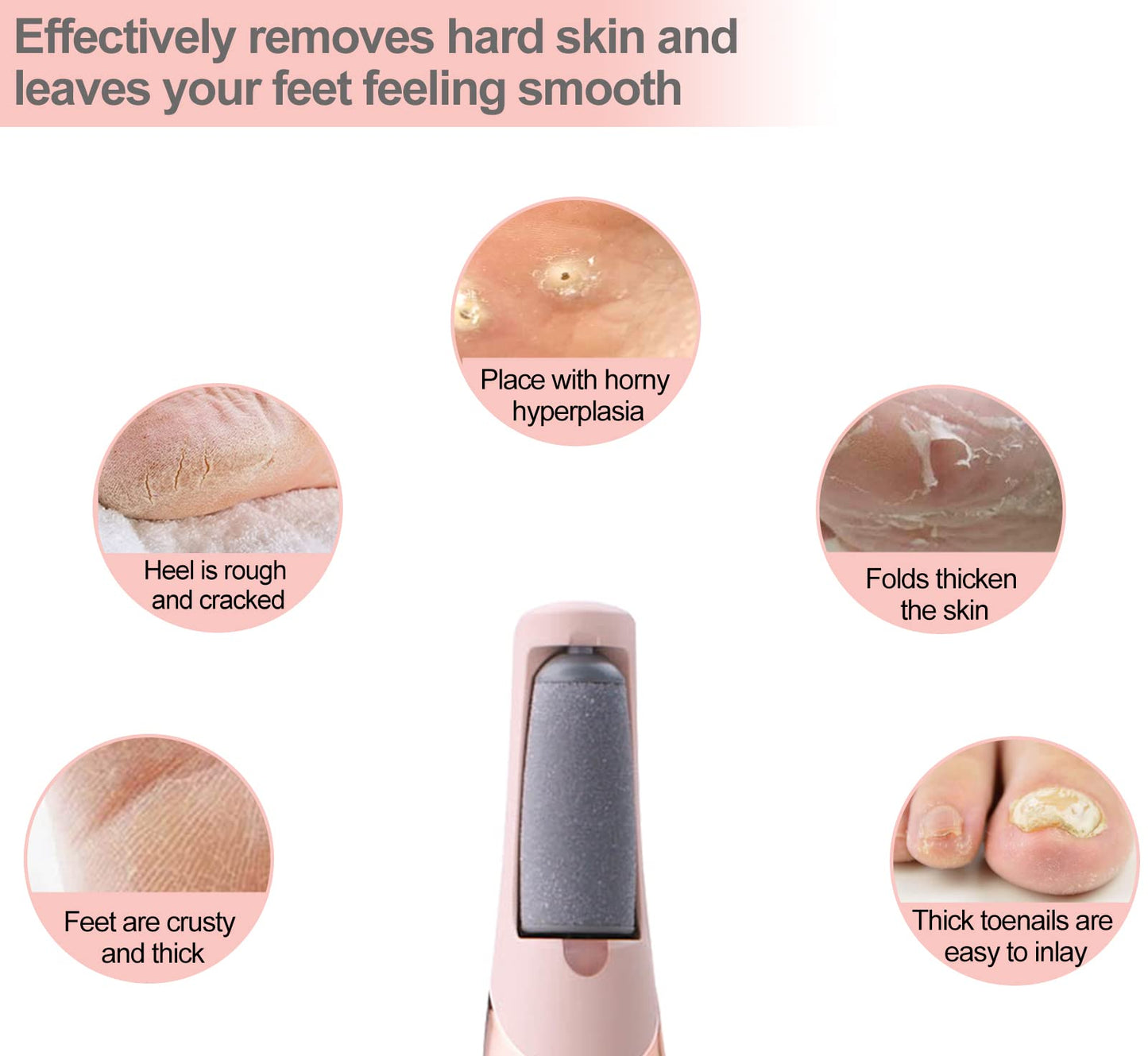 10 Pack Replacement Roller Refills Compatible with Finishing Touch Flawless Pedi Electric Tool File Include a Cleaning Brush (5 Coarse & 5 Fine Rollers)