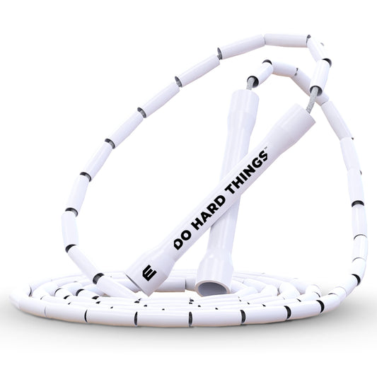Elite Jumps Beaded Jump Rope | Adjustable Jump Ropes for Fitness with Unbreakable Handles and Shatterproof Beads | Crossover Jump Rope for Your Exercise Equipment | Segmented Jump Rope