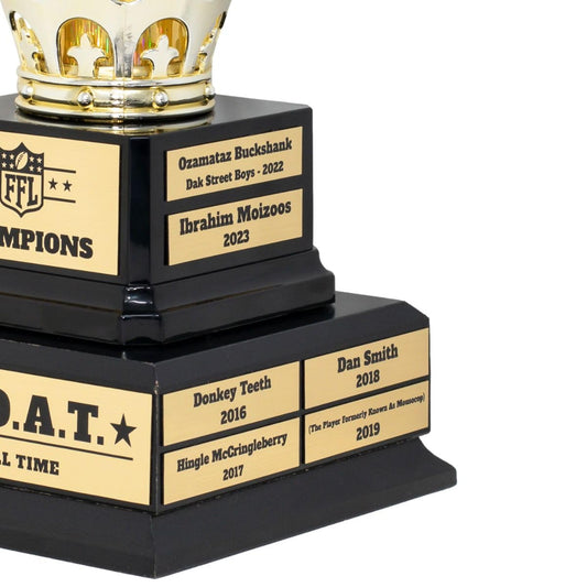 Alpha Awards Laser Engraved Name Plate for Large Goat Trophy-Traveling Perpetual Award-Custom Text- Personalized Engraving (1 Extra Name Plate)