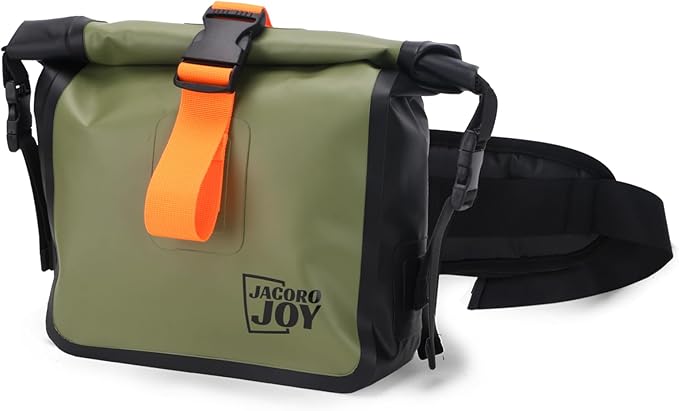 Waterproof Dry Bag with Adjustable Waist Strap Large Capacity Waterproof Waist Bag for Kayaking Boating Fishing Cycling (Green)