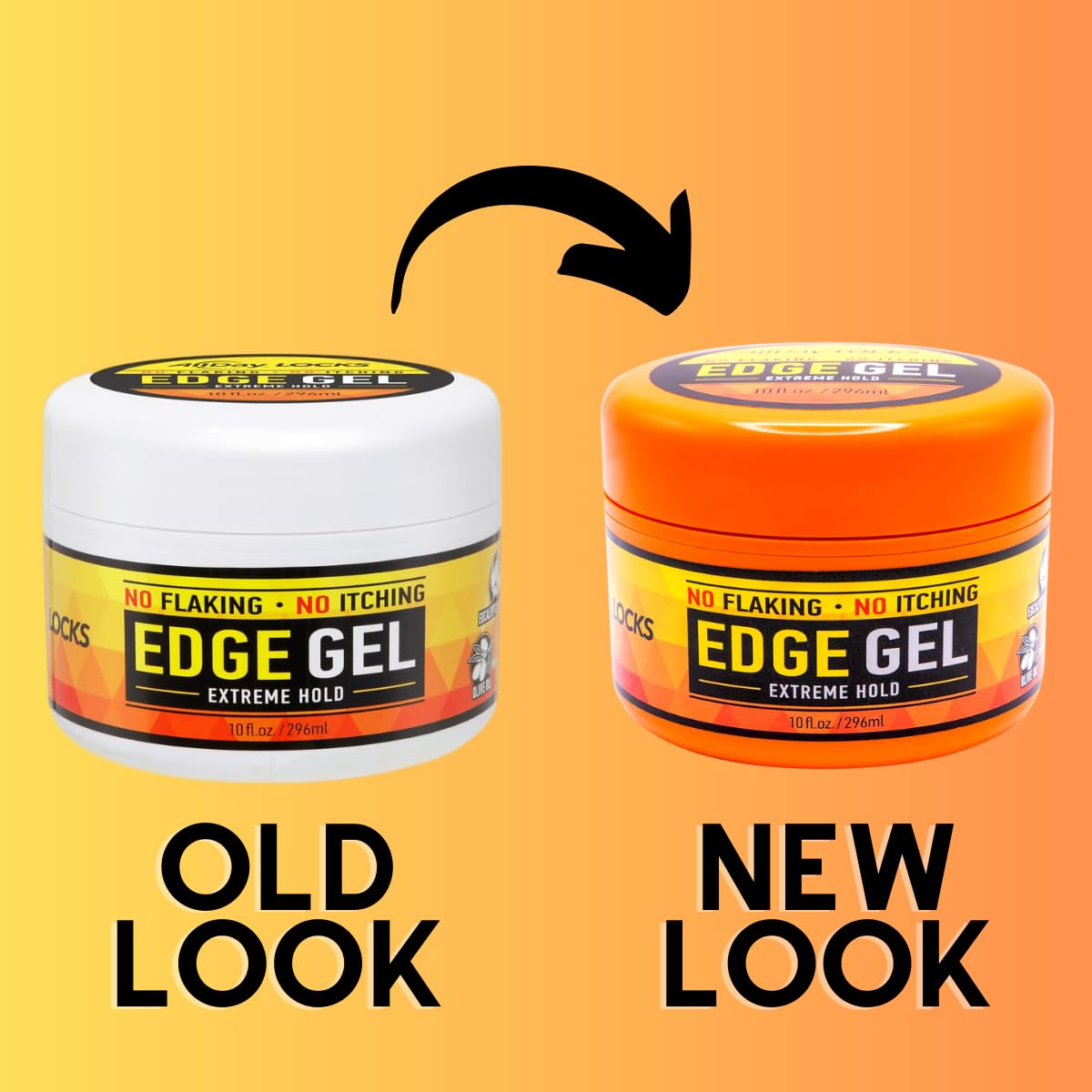 AllDay Locks Edge Gel | Extreme Hold Edge Control Gel | No Flaking, Itching, or Split Ends | Long Lasting Style for Braids, Locks, Twists, Cornrows | 3 oz