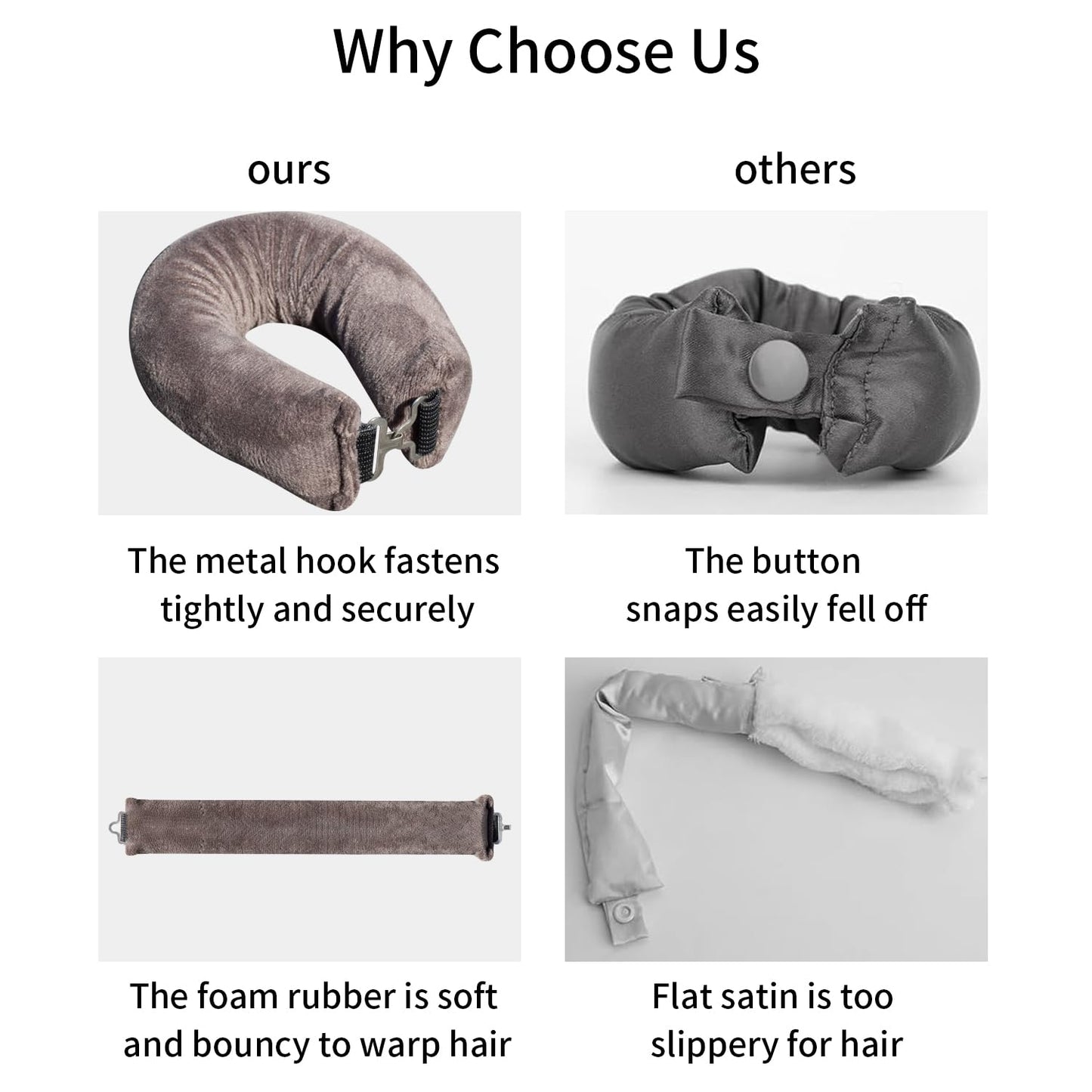 Overnight Blowout Rods,Jumbo Heatless Curling Roller for Long Hair to Sleep in,4 Pcs Soft Velvet Satin Curlers with Scarf for Volume and Blowout Look