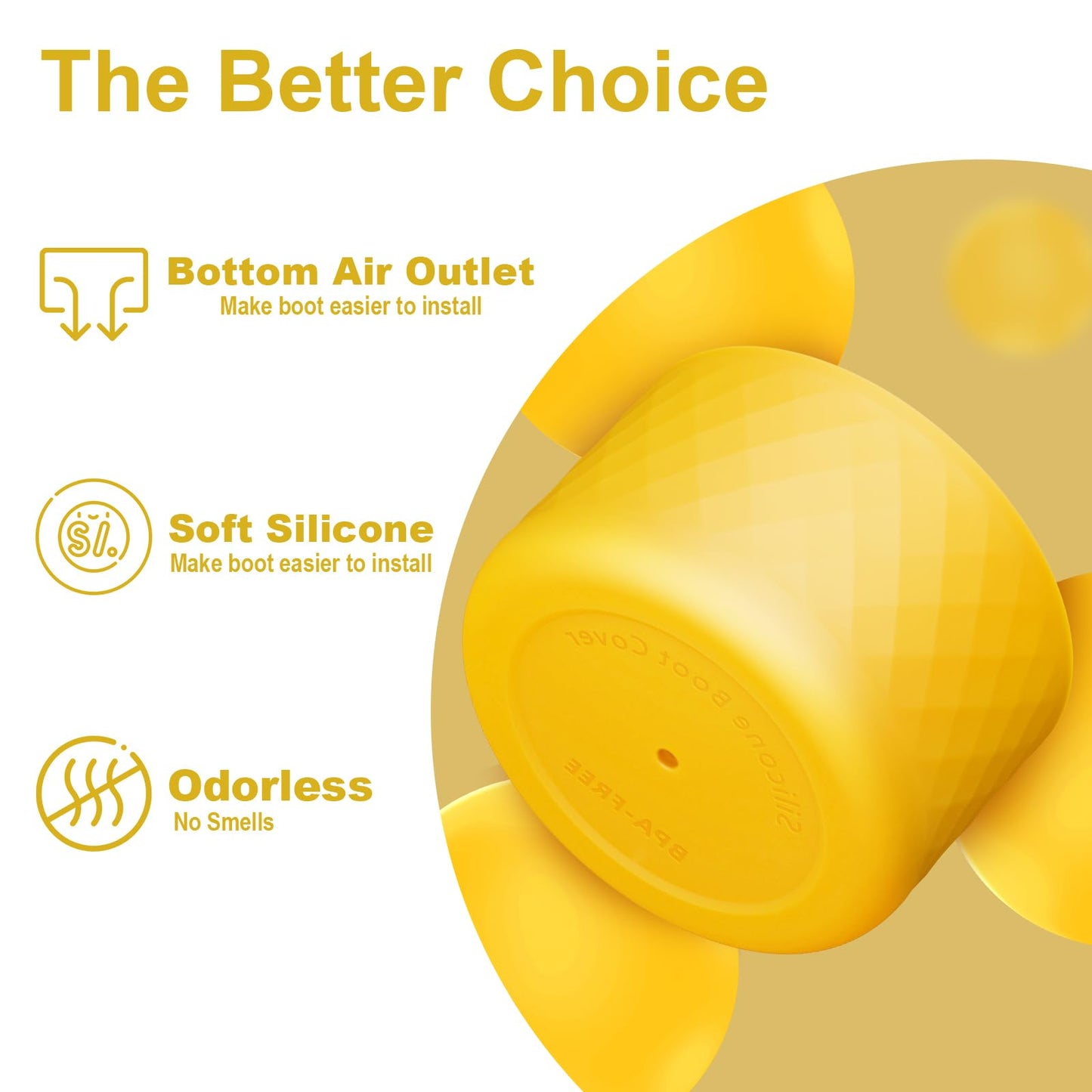 Alwenid 2PCS Silicone Water Bottle Boot for Owala 40 Oz, Anti-Slip Protective Sleeve Bottom Bumper Protector for FreeSip, Twist, and Flip Stainless Steel Water Bottles (Yellow)