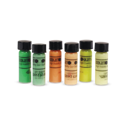 TRUGLO GLO-BRITE Hi-Visibility Paint Kit for Gun Sights, Adjustment Knobs | Adheres to Metal, Plastic, and Many Other Materials, 3 Gun Sight Coatings (Yellow, Orange and Green)