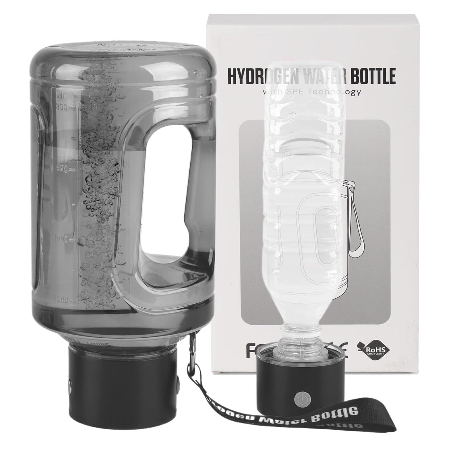 1.5L Hydrogen Water Bottle with Tech, Portable Hydrogen Generator for Home, Travel, Gym, and Outdoor Use(G)