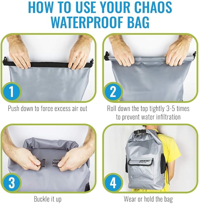 Waterproof Dry Bag Backpack | Marine Dry Bag For Kayaking, Fishing