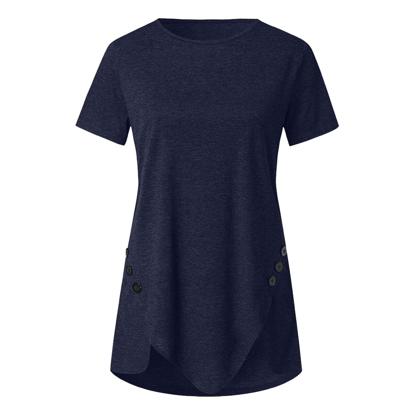 Aniywn Women's Plus Size Sweatshirt Tops Ladies Baggy Short/Long Sleeve Thin Solid/Printing Pullover Blouse T Shirts