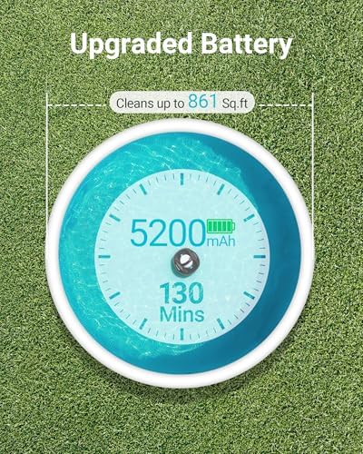 (2025 Upgraded) TALOSBO Pleco Se Cordless Pool Vacuum Up to 130 Mins Runtime, Robotic Pool Cleaner with 2.5H Fast Charge, Ideal for Flat Above Ground and Inground Pools up to 861 Sq. Ft.